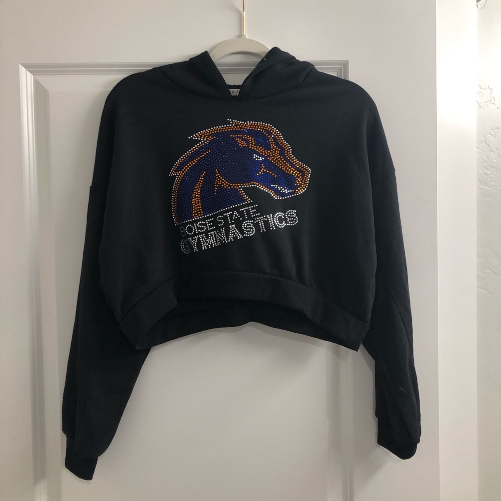 Custom Boise State Gymnastics Cropped Hoodie
